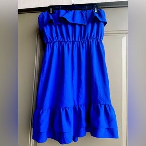 Arden B royal blue ruffle dress